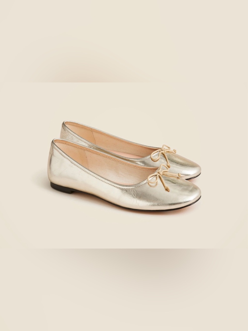 J. Crew Factory Ballet Flats in Gold Andi Size 12